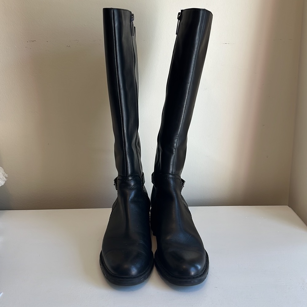 Blondo Evie Black Leather Riding Boots Size 7.5 - Picture 5 of 15